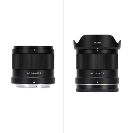 Viltrox AF 14mm f/4 Air - obiektyw stałoogniskowy, Nikon Z_Obiektyw z osłoną przeciwsłoneczną i bez_2